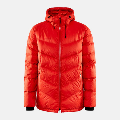 Puffer jacket made from RyderTex knitted fabric, product cutout on a neutral background.